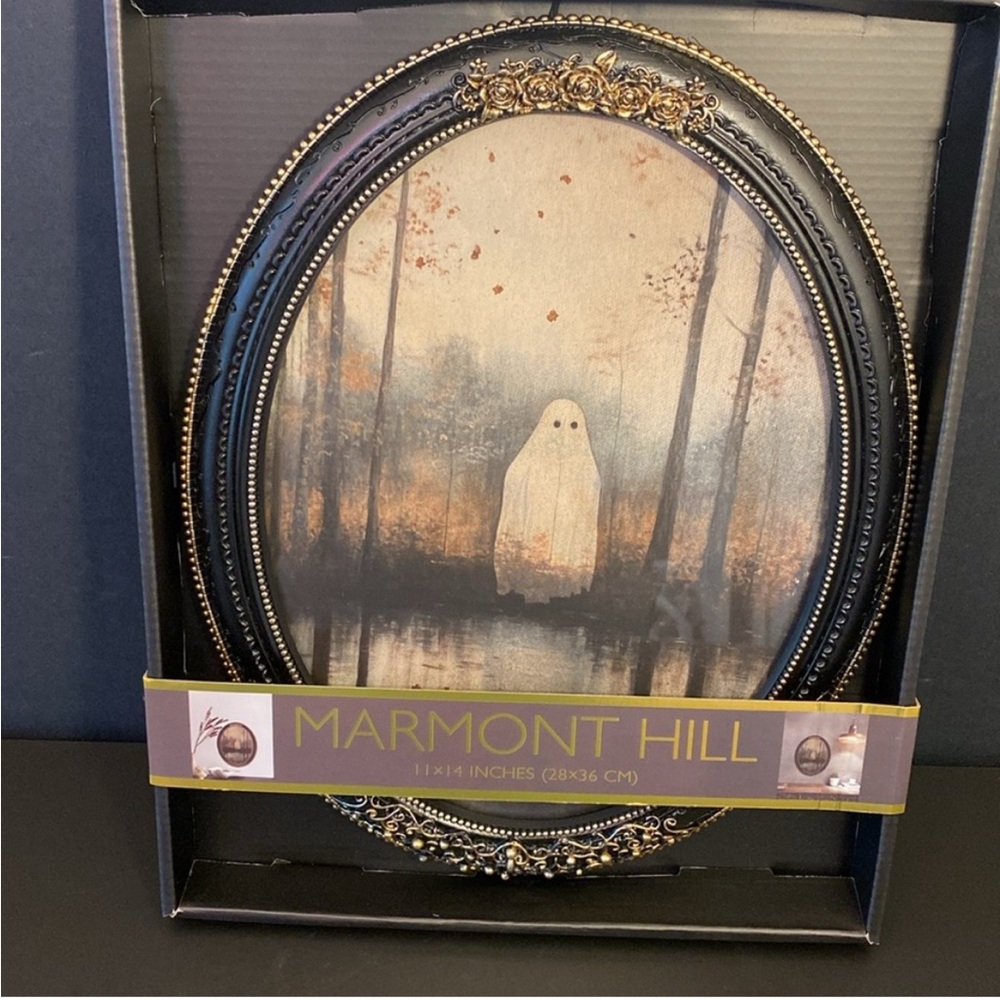 Black and Gold Framed Ghost Art